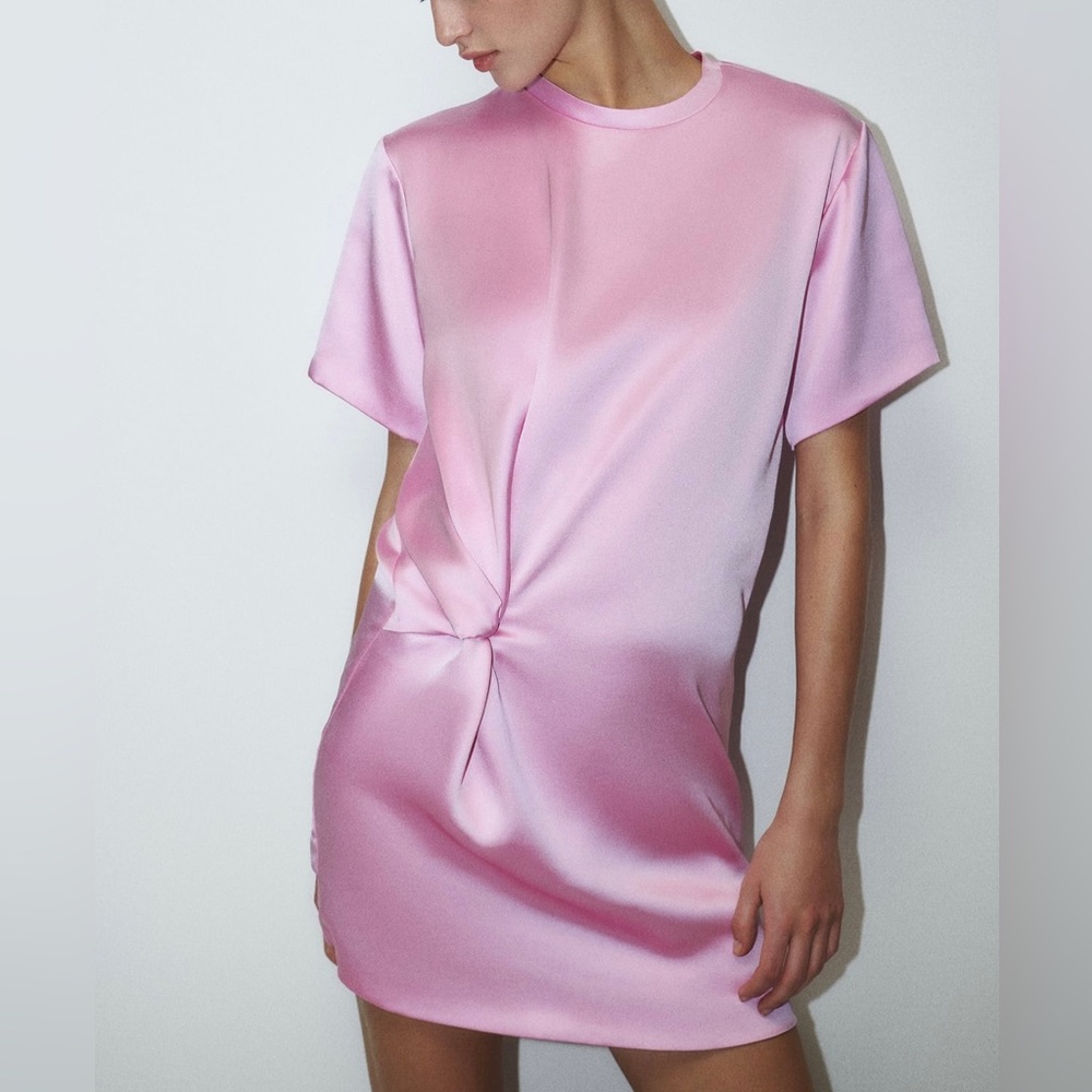 Satin effect mini dress | Zara | S